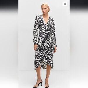 MANGO Viscose Wrap Dress